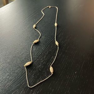 J.Crew gold long necklace with sparkle! ✨